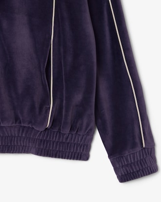 &Uuml;bergro&szlig;es Sweatshirt aus Velours mit Rei&szlig;verschluss