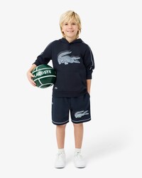 Gestreifte Sportshorts aus Frottee