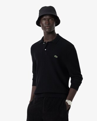 Classic Fit-Polohemd aus Strick mit langen &Auml;rmeln