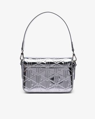 Metallic-Schultertasche