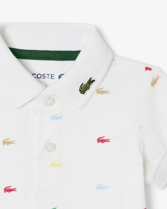 Baby-Body aus Piqué mit Kroko-Print