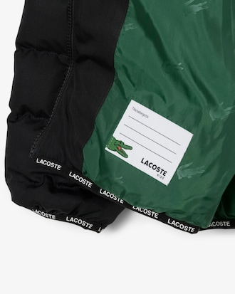 Puffer-Jacke aus Diamant-Taft mit Kapuze