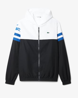 Wasserabweisende Tennisjacke mit Kapuze