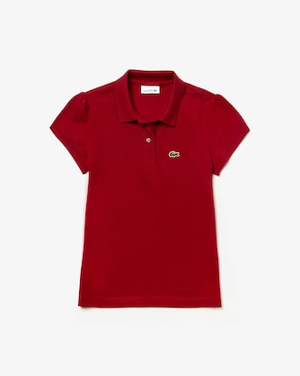 Polohemd aus Mini Piqué mit gewelltem Kragen