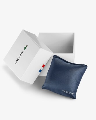 LACOSTE MOVE 12.12 Dreizeigeruhr aus schwarzem Silikon