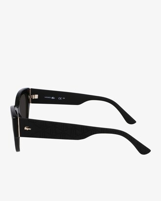 Rechteckige Acetat-Sonnenbrille mit Monogramm