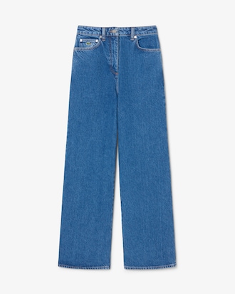 Wide Fit-Jeans mit hoher Taille