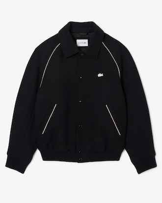 Collegejacke aus Wolle mit Akzent-Badge