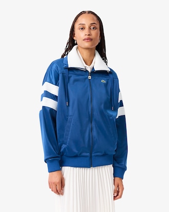 &Uuml;bergro&szlig;es Sweatshirt aus Pointelle-Satin mit Streifen