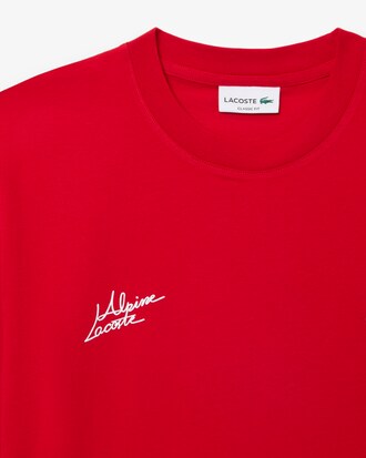 T-Shirt aus Jersey mit Grafik-Print Lacoste x Alpine