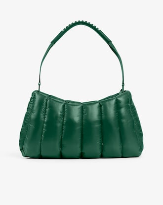 Runway gl&auml;nzende, wattierte Handtasche aus Nylon