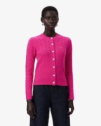 Cardigan Runway aus Kaschmir mit Zopfmuster