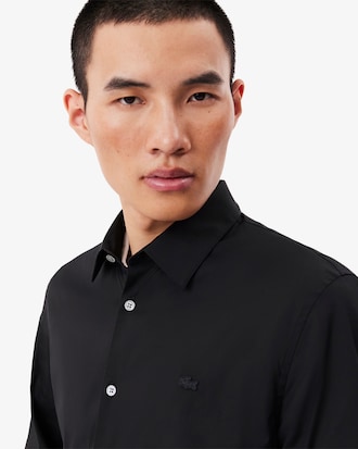 Slim Fit-Hemd aus Stretch-Popeline