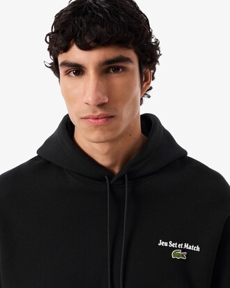 Hoodie aus Fleece mit mehreren Prints