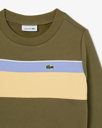 Fleece-Sweatshirt mit Colorblock-Design