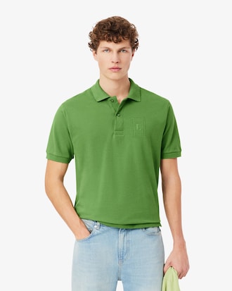Classic Fit-Polohemd aus Petit Piqu&eacute; mit Stickereien