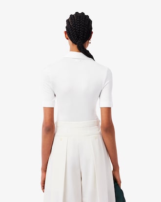 Slim Fit-Polohemd Runway aus Satin-Piqué
