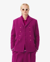 Zweireihiger Blazer Runway aus melierter Wolle