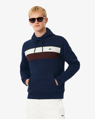 Hoodie aus Fleece mit Colorblock-Design