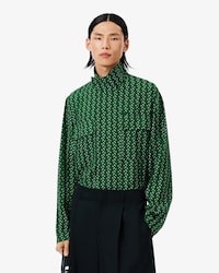 Regular Fit-Hemd Runway aus Satin mit Print