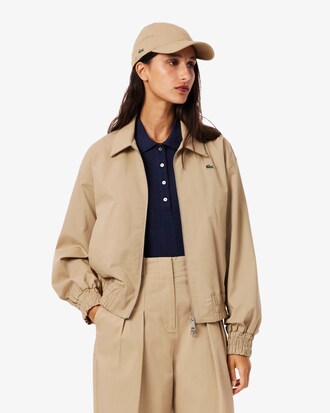Jacke aus Stretch-Gabardine mit Doppelkragen