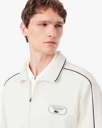 Sweatshirt Tennis Heritage mit Badge und Rei&szlig;verschluss