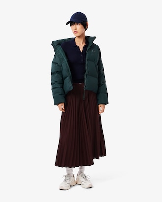 Langer Faltenrock mit elastischem Bund