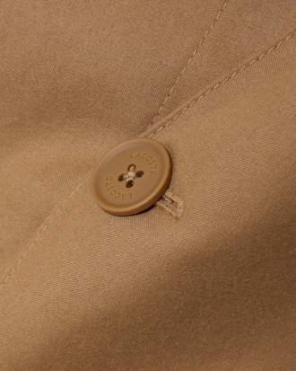 Jacke aus wasserabweisendem Canvas mit halbem Rei&szlig;verschluss und Badge-Akzent