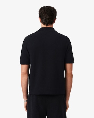 Classic Fit-Polohemd aus Boucl&eacute;-Strick