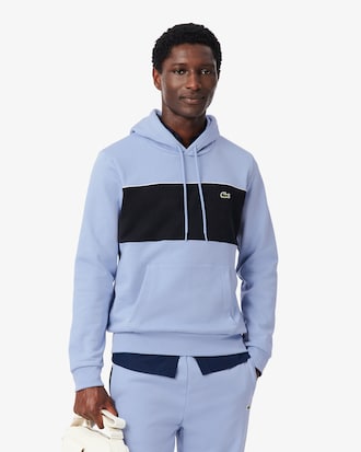 Hoodie aus Fleece mit Colorblock-Design