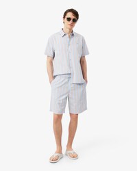 Gestreifte Shorts aus Baumwollpopeline