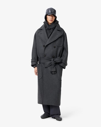 Runway oversized zweireihiger Wollmantel