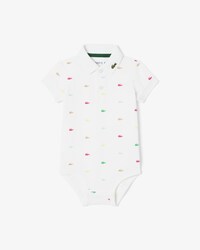 Baby-Body aus Piqué mit Kroko-Print