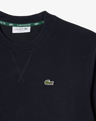 Relaxed Fit-Sweatshirt aus Piqu&eacute; mit Rundhalsausschnitt