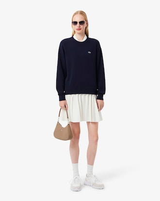 Relaxed Fit-Pullover aus Baumwolle mit Rundhalsausschnitt
