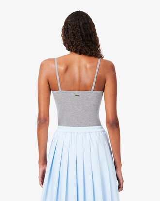 Slim Fit-Tanktop aus Jersey mit Badge-Akzent