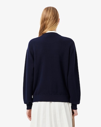 Relaxed Fit-Pullover aus Baumwolle mit Rundhalsausschnitt