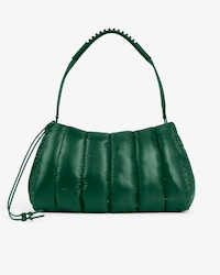 Runway gl&auml;nzende, wattierte Handtasche aus Nylon