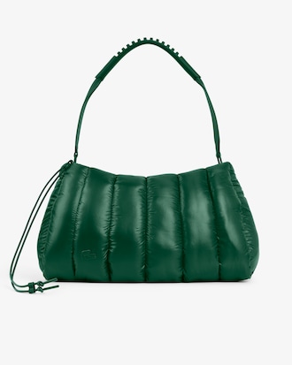 Runway gl&auml;nzende, wattierte Handtasche aus Nylon