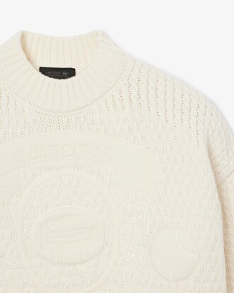 Pullover Runway aus Wolle mit gesticktem Badge