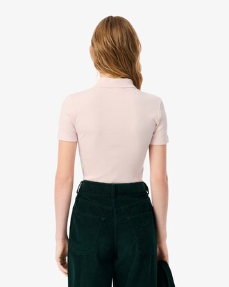 Slim Fit-Polohemd L.12.D aus gerippter Baumwolle