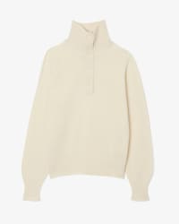 Pullover aus Tuchwolle mit hohem Kragen