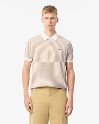 Classic Fit-Polohemd L.12.12 aus Petit Piqué mit Streifen