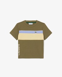 T-Shirt aus Baumwolle mit Colorblock-Design