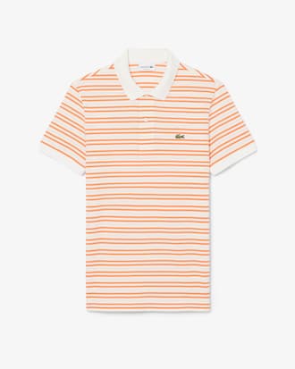Gestreiftes Classic Fit-Polohemd aus Petit Piqu&eacute;