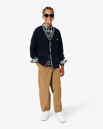 Unisex-Cardigan aus Baumwolle und Wolle