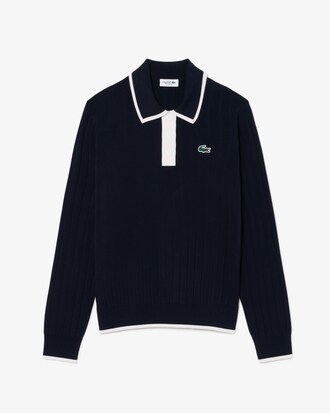 Dehnbarer Golf-Pullover mit Polokragen