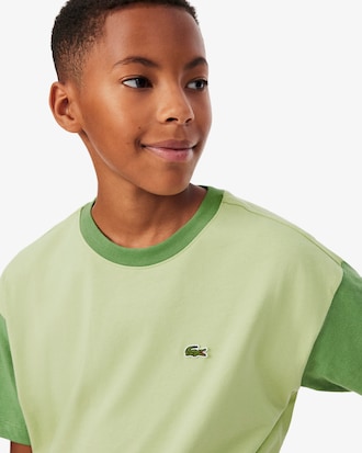 T-Shirt aus Baumwolle mit kontrastierender Einfassung