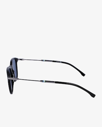 Dreifarbige, rechteckige Acetat-Sonnenbrille