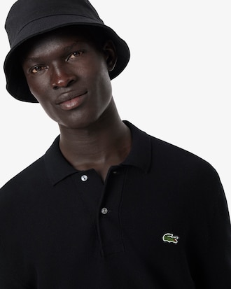 Classic Fit-Polohemd aus Strick mit langen &Auml;rmeln